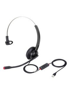 USB Headset with Microphone - Noise Cancelling Mic, PC Laptop Computer Headphone for Home Office, Online Class Skype Zoom