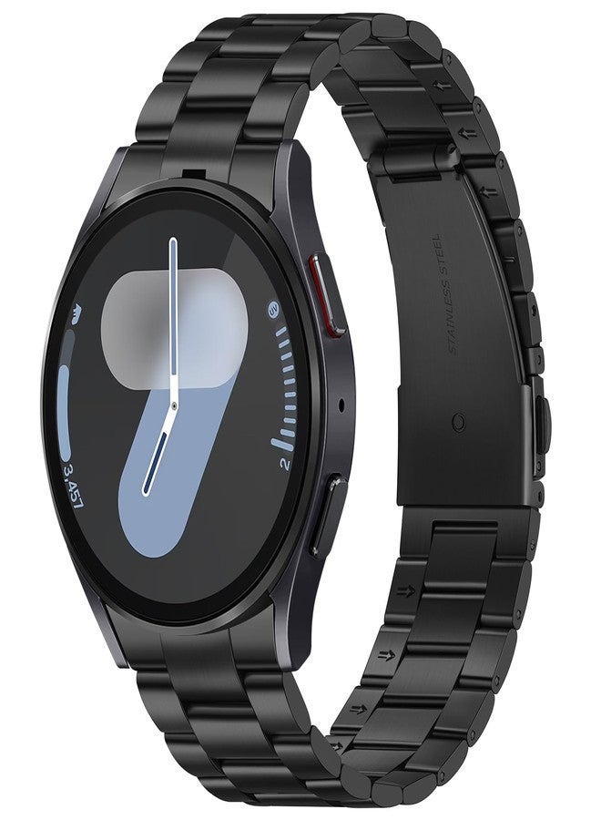 Suphart Metal Strap Compatible with Samsung Galaxy Watch 7 6 5 4 FE Strap 44 mm 40 mm, No Gap Replacement Straps for Galaxy Watch 6 Classic 47 mm 43 mm/5 Pro 45 mm, Black - Image 1