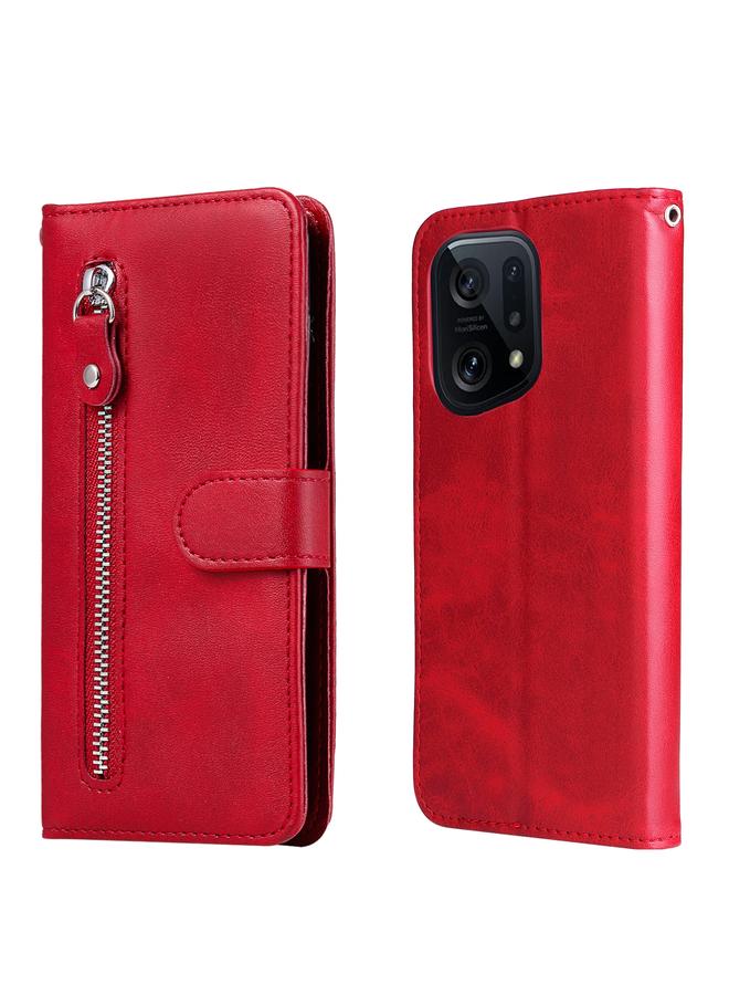 S-TOP Case For OPPO Find X5 Pro Fashion Calf Texture Zipper Horizontal Flip Leather Case - Image 1