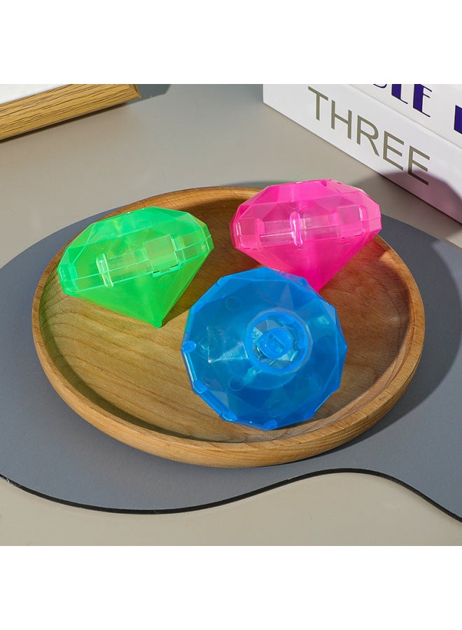 Children's Luminous Lotus Gyro Toy Strawberry Gyro Launch Kindergarten Baby Gift Stall Small Toys Wholesale-Color:Individual Diamond Luminous Top - Random Color  - Image 1