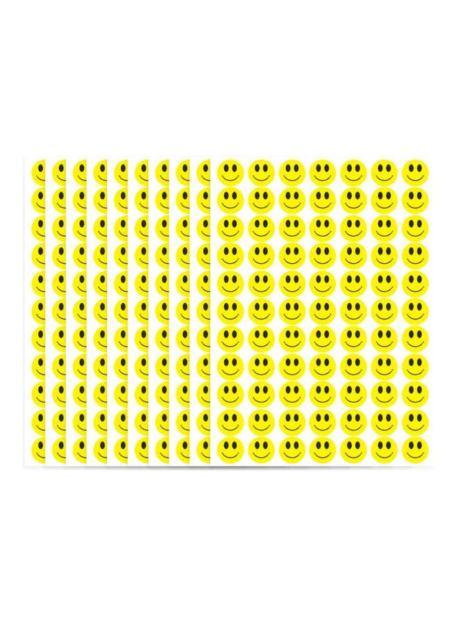إسكدنيا 10 ورقات من ملصقات وجه مبتسم سعيد 15x10سم