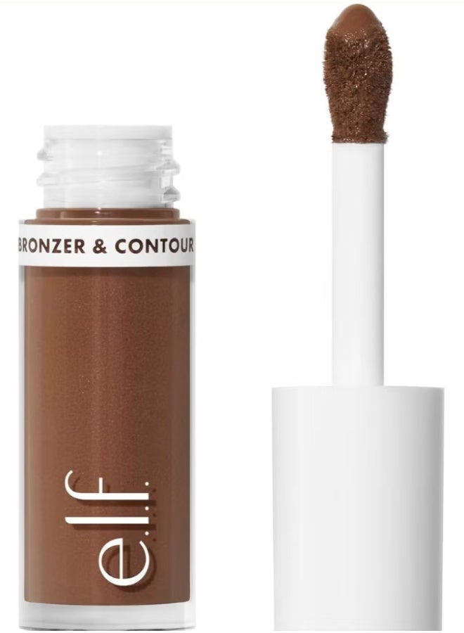 e.l.f. Camo Liquid Bronzer & Contour, Silky Highly Pigmented Formula, Creates a Long-Lasting Bronzed Glow & Natural Look, Vegan & Cruelty-Free, 4 Light/Medium