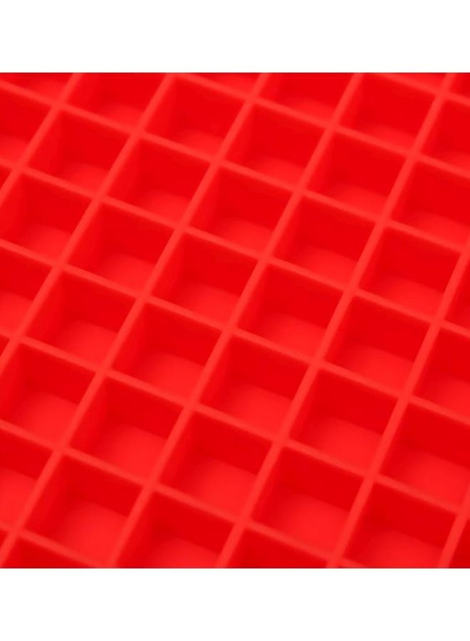 CYTHERIA Silicone Ice Cube Mold Tray Red 23.8x12.1x1.1cm - Image 5