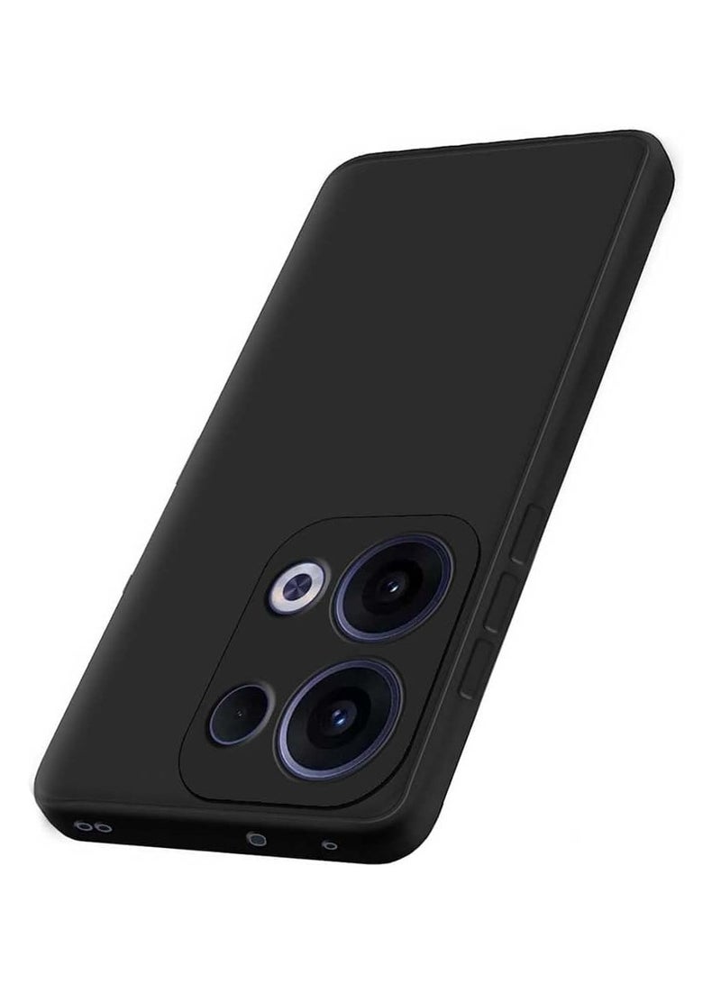 BORTONY OPPO Reno 13 5G Case Cover Silicone Gel Rubber Shockproof Matte Finish Back Cover Inner Fabric Lining with Camera Protection Case for OPPO Reno 13 6.5-inch - Image 3