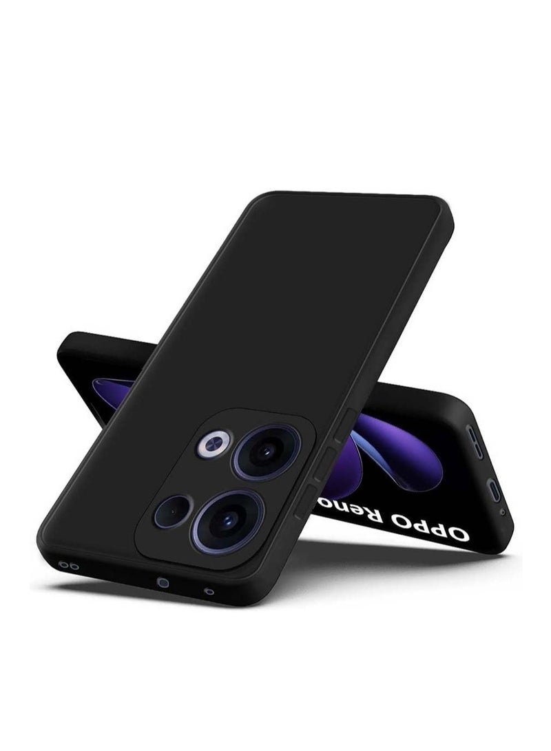 BORTONY OPPO Reno 13 5G Case Cover Silicone Gel Rubber Shockproof Matte Finish Back Cover Inner Fabric Lining with Camera Protection Case for OPPO Reno 13 6.5-inch - Image 5