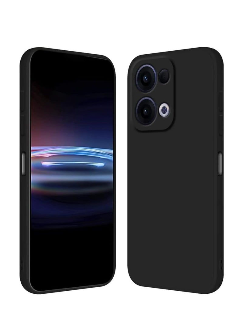 BORTONY OPPO Reno 13 5G Case Cover Silicone Gel Rubber Shockproof Matte Finish Back Cover Inner Fabric Lining with Camera Protection Case for OPPO Reno 13 6.5-inch - Image 1