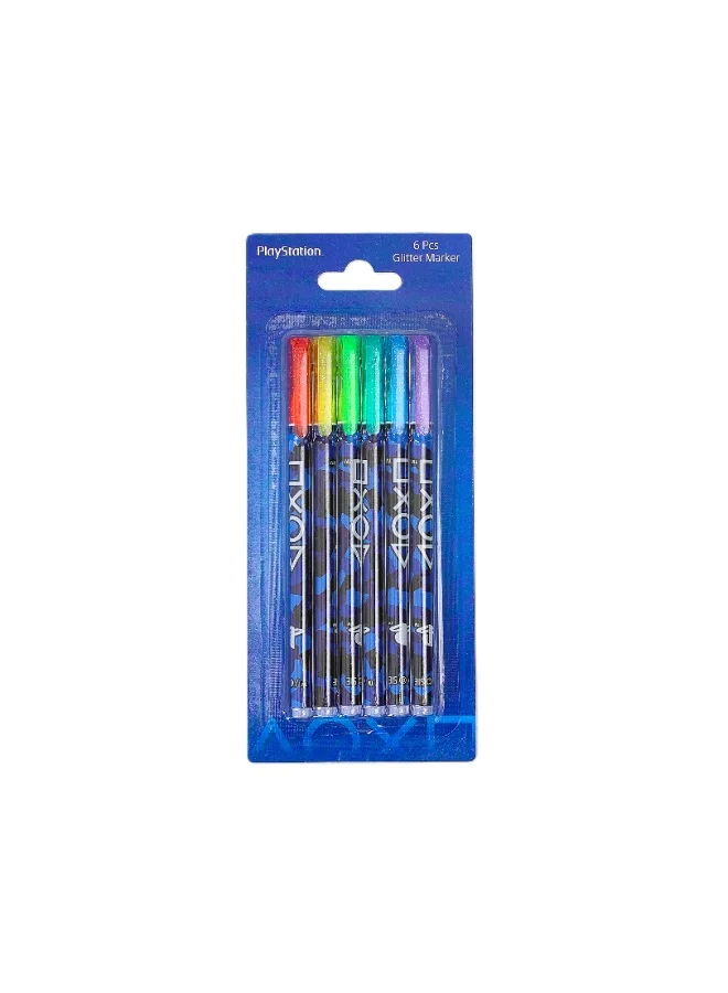 بلاي ستيشن Sony Plastation Play In Camo Glitter Marker 6Pc Set