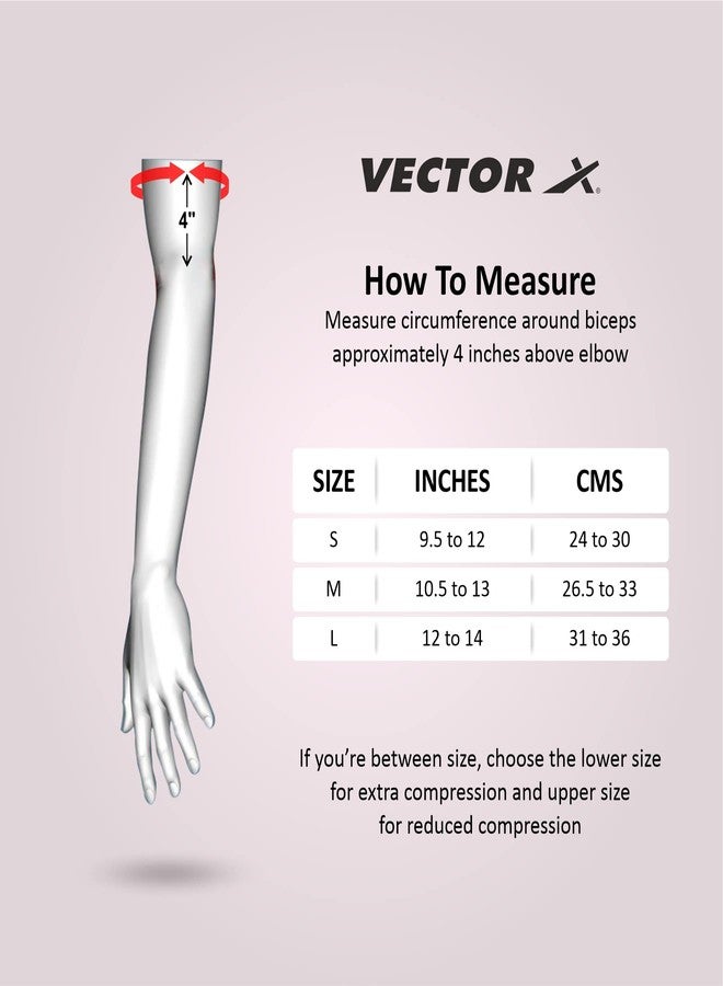 فيكتور أكس دعامة الكوع Vector X مصنوعة من مادة النيوبرين عالية الجودة، كم ضغط داعم للكوع مناسب لجميع الرياضات والتمارين ورفع الأثقال (مقاس متوسط) (أسود-أحمر) - Image 4