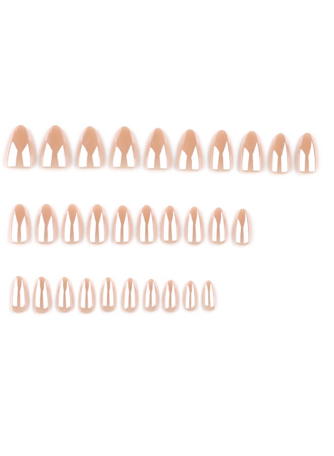 MiMi & BeiBei 24Pcs Press on Nails, False Nails, Fake Nails Set for Women Girls Nail Art Accessories, Press on Nail with Glue Stickers for Easy Apply, Stick on Fingernails Set - Image 2