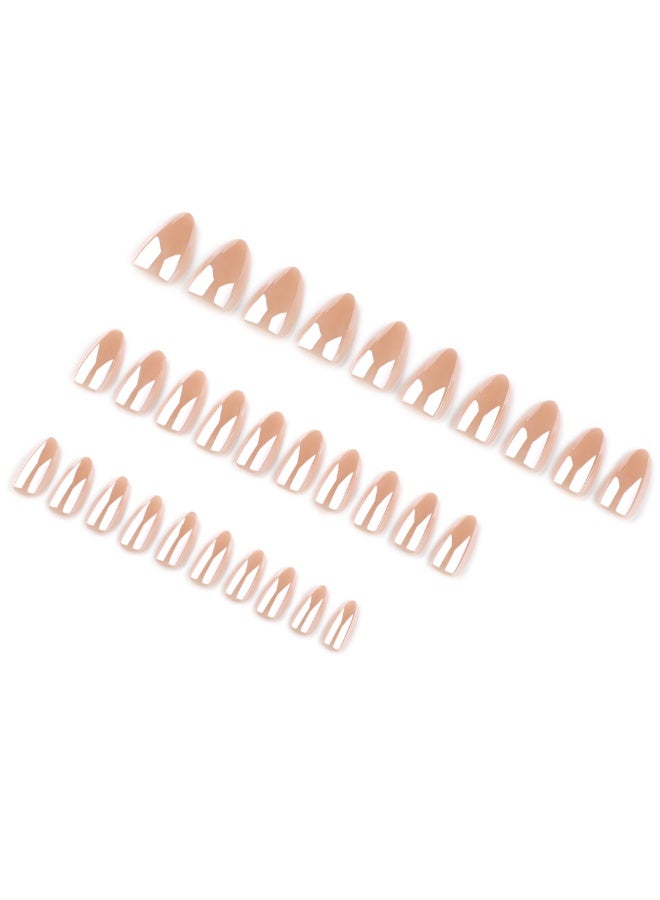 MiMi & BeiBei 24Pcs Press on Nails, False Nails, Fake Nails Set for Women Girls Nail Art Accessories, Press on Nail with Glue Stickers for Easy Apply, Stick on Fingernails Set - Image 3