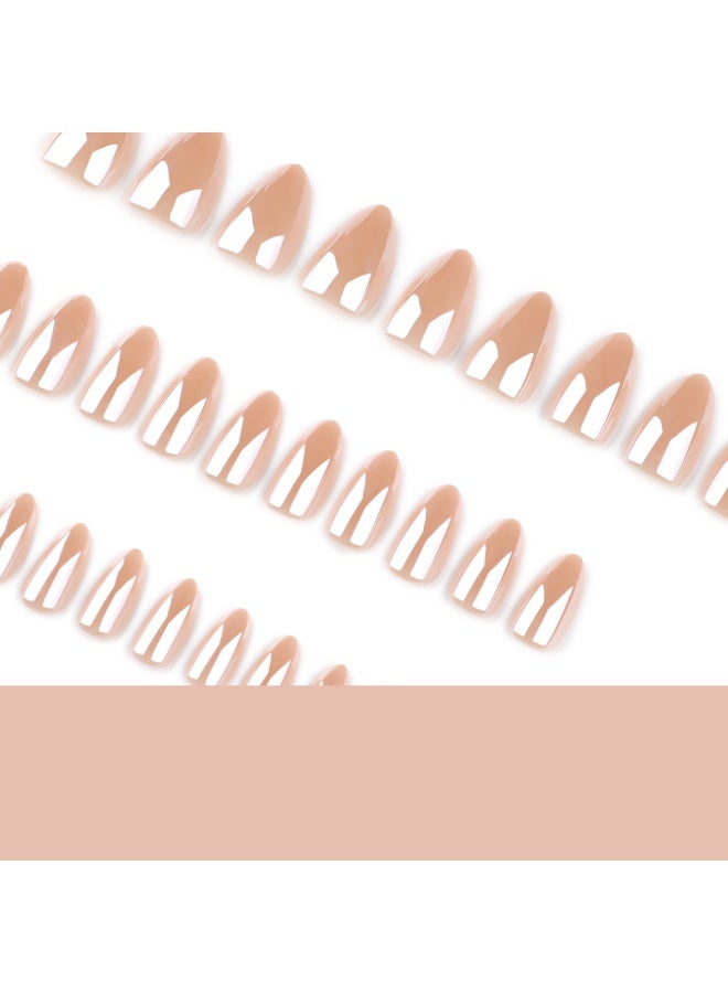 MiMi & BeiBei 24Pcs Press on Nails, False Nails, Fake Nails Set for Women Girls Nail Art Accessories, Press on Nail with Glue Stickers for Easy Apply, Stick on Fingernails Set - Image 4