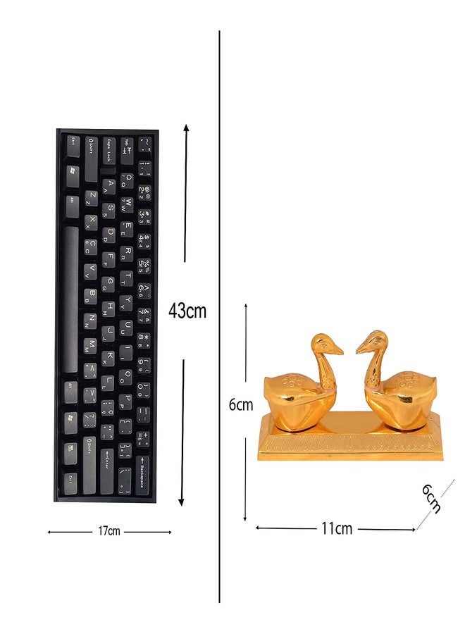 suvasane Metal Duck Design Kumkum and Haldi Box - Image 5