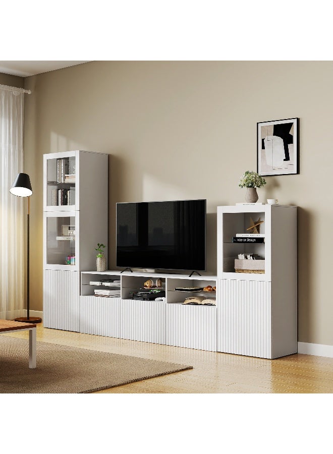 Home Box Riva White 2-Door Display Cabinet for Home - Image 3