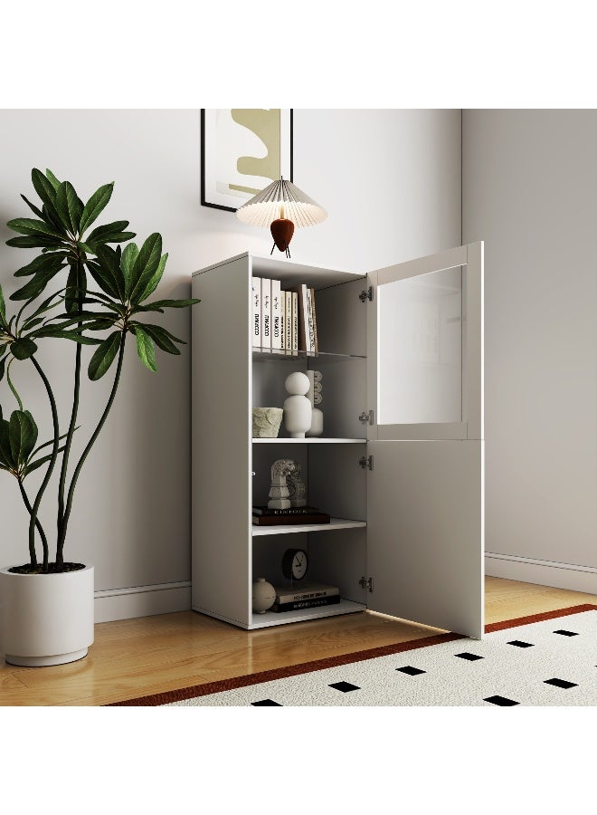 Home Box Riva White 2-Door Display Cabinet for Home - Image 2