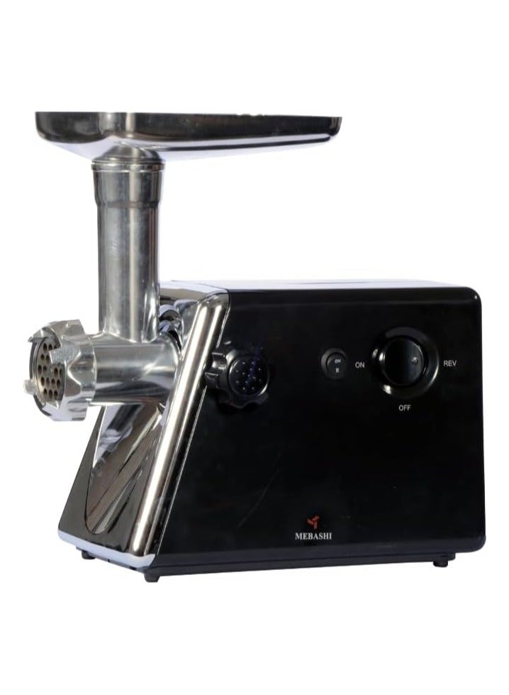 MEBASHI Premium Black Meat Grinder | Full Copper Motor | Reversible Function | Complete Accessory Kit (ME-MG1001PB)(1600W) - Image 1