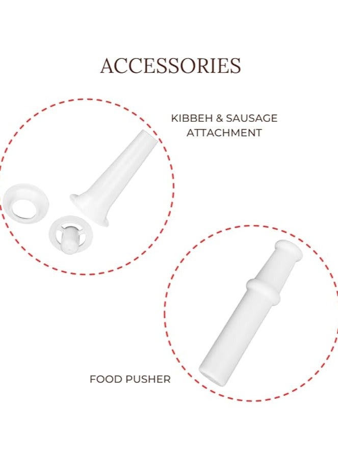 MEBASHI Premium Black Meat Grinder | Full Copper Motor | Reversible Function | Complete Accessory Kit (ME-MG1001PB)(1600W) - Image 2