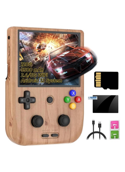 RG405V Retro Video Handheld Game Console Android 12 System 4 inch IPS Touch Screen Game Player Built-in 128G TF Card 3154 Classic Games 5500 mAh Battery Compatible With Bluetooth And WiFi