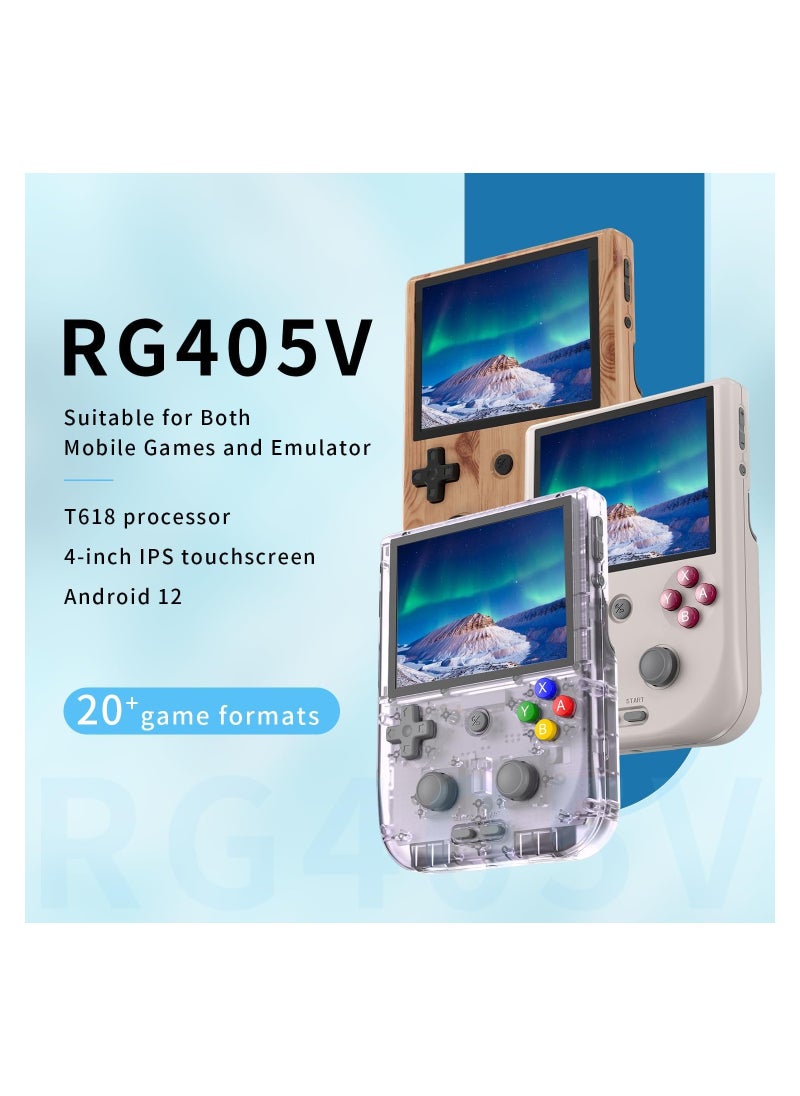ANBERNIC  - RG405V Retro Video Handheld Game Console Android 12 System 4 inch IPS Touch Screen Game Player Built-in 128G TF Card 3154 Classic Games 5500 mAh Battery Compatible With Bluetooth And WiFi - Image 1