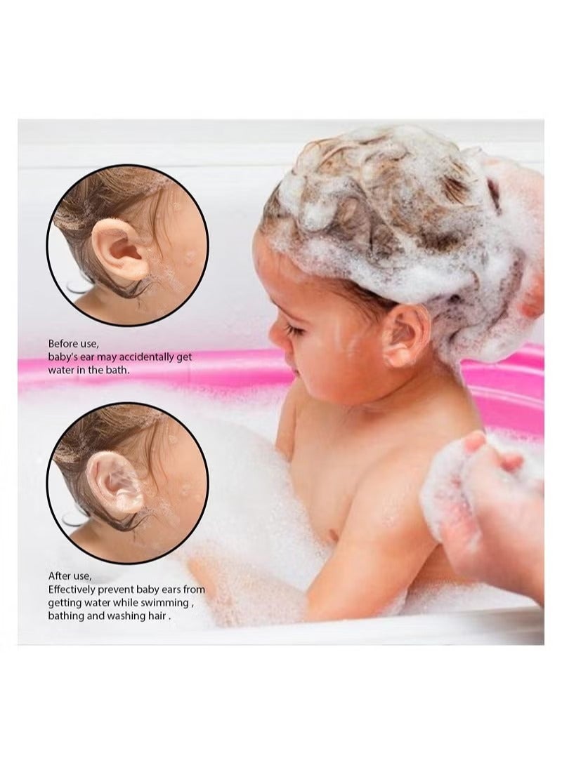 ORiTi 60 قطعة من أغطية الأذن المقاومة للماء وملصقات الأذن الخاصة بحفلات استقبال الطفل والسباحة وسدادات الأذن لحديثي الولادة - Image 4