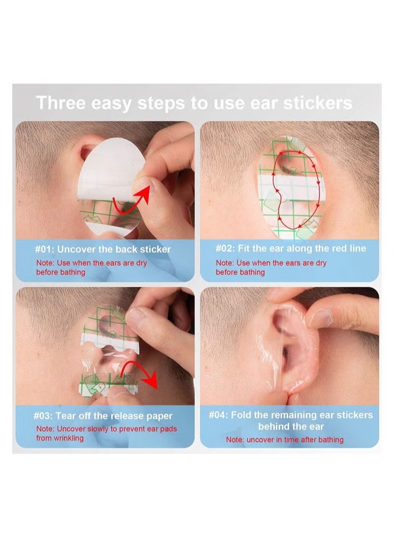 ORiTi 60 قطعة من أغطية الأذن المقاومة للماء وملصقات الأذن الخاصة بحفلات استقبال الطفل والسباحة وسدادات الأذن لحديثي الولادة - Image 3