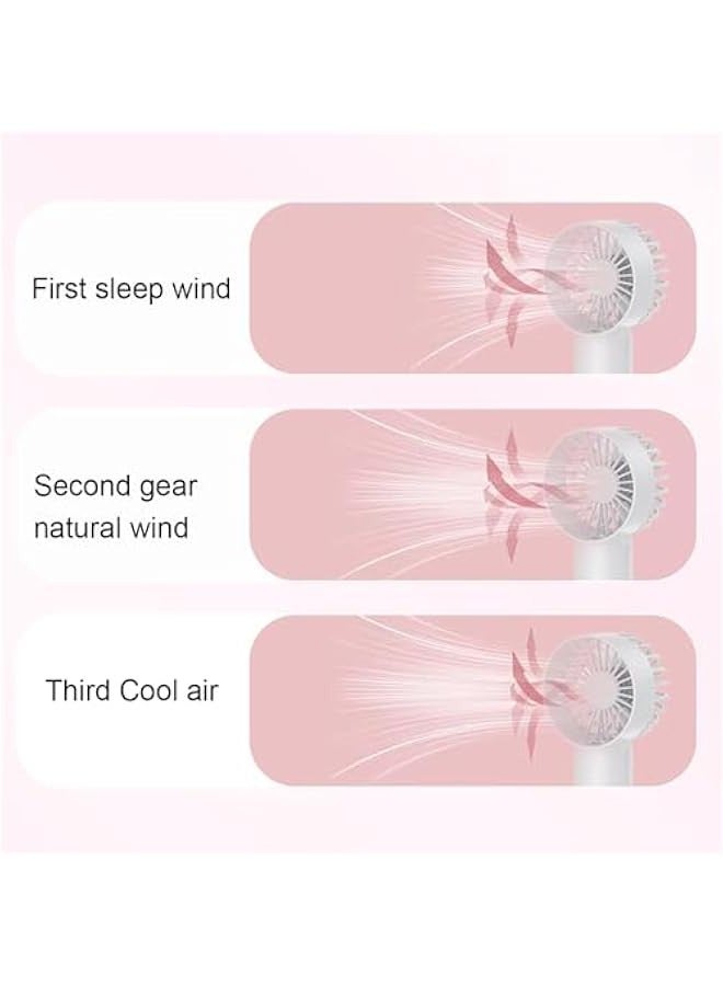 بيوينتي مروحة محمولة يدوية مع نانو رذاذ ترطيب USB قابل للشحن 3 سرعة شخصية مروحة صغيرة للسفر والمكتب والخارج (أبيض) - Image 4