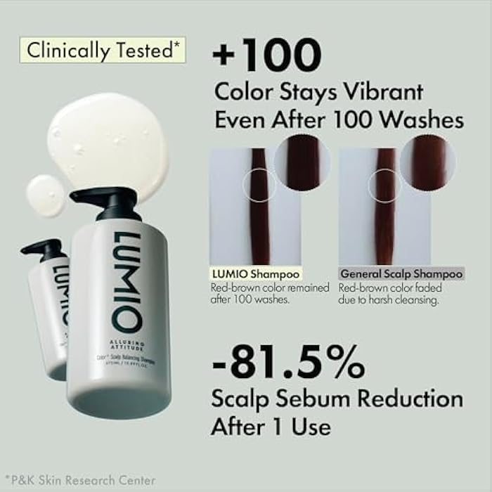 Lumio Color+ Scalp Balancing Shampoo | Color Safe Deep Cleansing for Color-Treated Hair & Sensitive Scalp, K-Beauty, Professional Salon Formula, Sulfate-Free, Low-pH, 15.89 fl.oz - Image 3