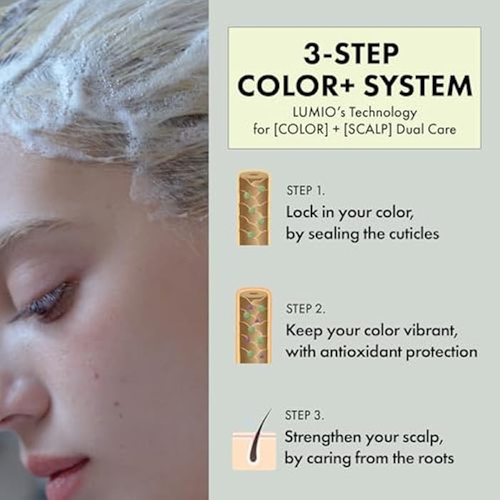 Lumio Color+ Scalp Balancing Shampoo | Color Safe Deep Cleansing for Color-Treated Hair & Sensitive Scalp, K-Beauty, Professional Salon Formula, Sulfate-Free, Low-pH, 15.89 fl.oz - Image 5