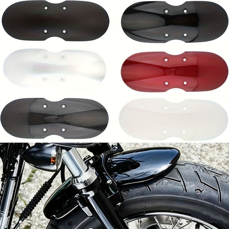 Matte Black ABS Plastic Motorcycle Short Front Fender Cafe Racer Style Mud Flap Guard Splash Cover for Triumph T100 Scrambler 900 Touring Motorcycle Minimalist Durable Mud Flap - Image 1