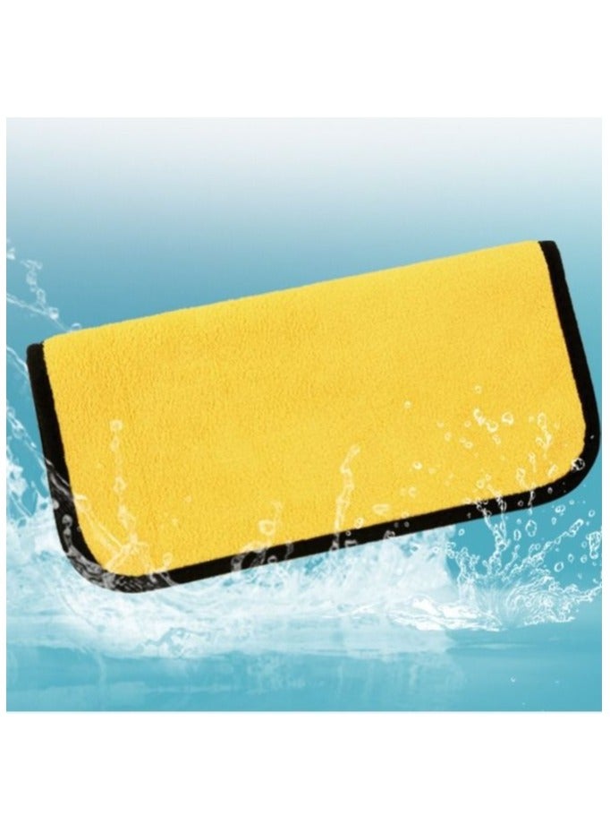 قطعة قماش لتنظيف السيارة من الألياف الدقيقة مقاس 40 × 30 سم (مفردة) - سميكة ممتازة وخالية من الوبر للسيارة الداخلية / الخارجية - Image 3