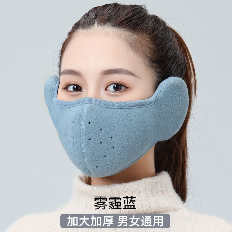 Windproof Earmuffs Warm Cotton Mask for Winter Black-[unisex]  - Image 3