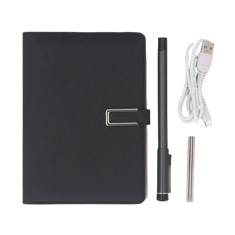 Smart Notebook With Pen: Black Bluetooth Smart Writing Set - Real Time Text Conversion, Seamless 360° Writing for Students, Home, Classroom Use - Image 1