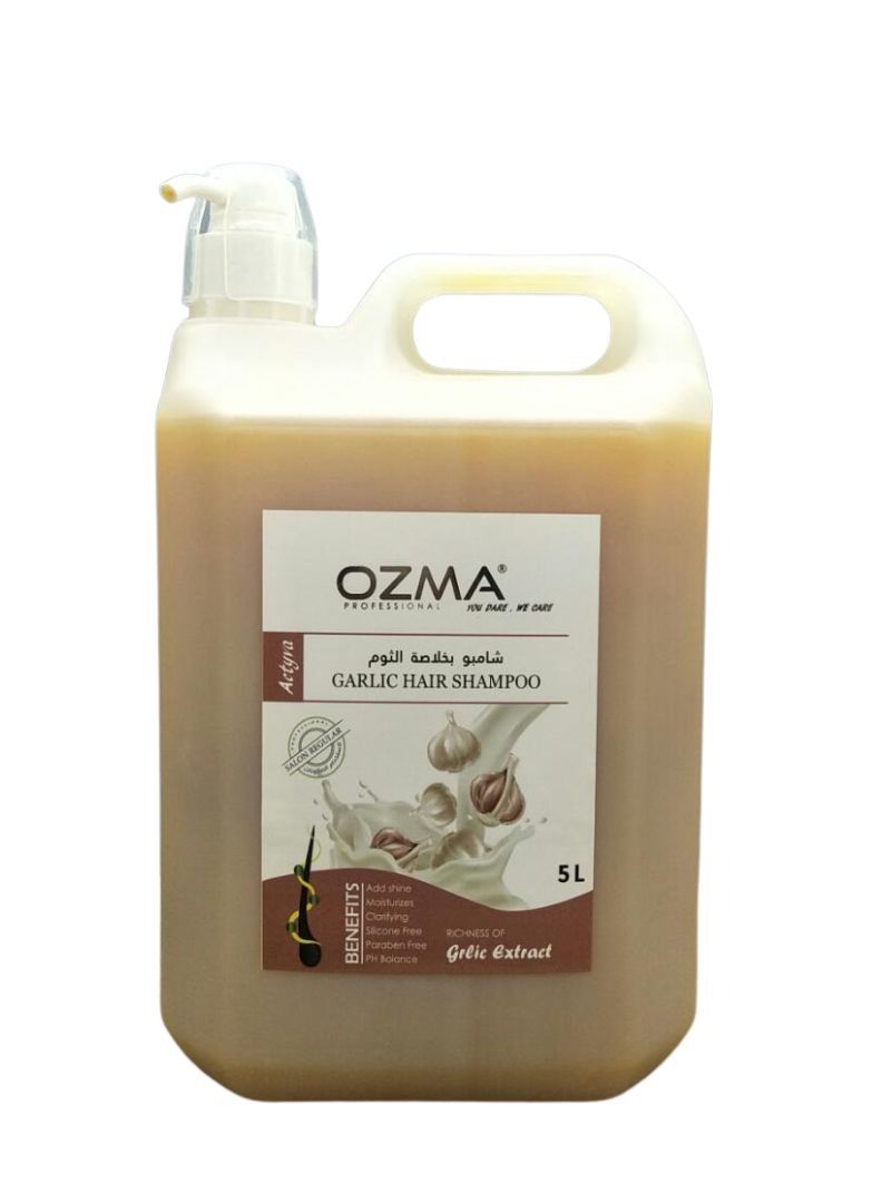 Ozma Professional بتركيبة محسنة | التطهير والتنشيط | لجميع أنواع الشعر  مستخلص الثوم 5 لتر - Image 1