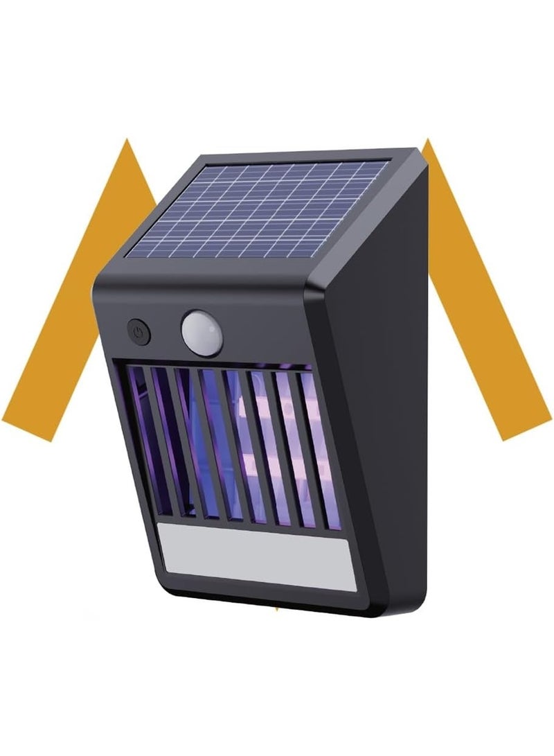 7MD Wall Mounted Solar Insect Killer Lamp, 5W LED Mosquito Zapper with 1200mAh Rechargeable Battery, Type-C Charging, Dual Function Light and Bug Trap for Outdoor, Waterproof Durable Design - Image 1