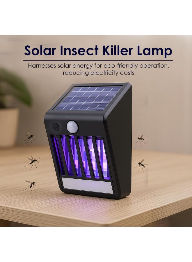 7MD Wall Mounted Solar Insect Killer Lamp, 5W LED Mosquito Zapper with 1200mAh Rechargeable Battery, Type-C Charging, Dual Function Light and Bug Trap for Outdoor, Waterproof Durable Design - Image 4