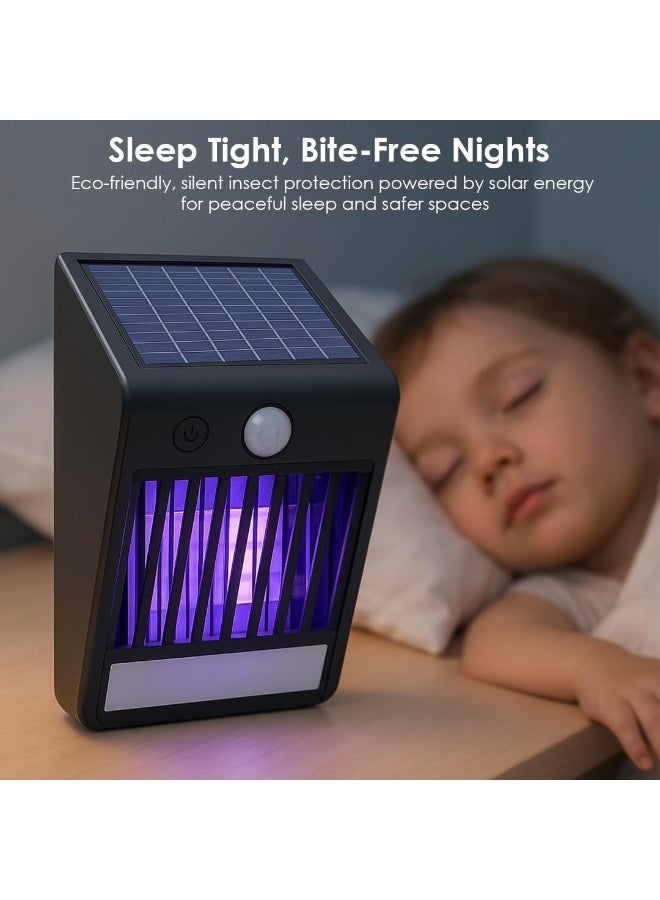 7MD Wall Mounted Solar Insect Killer Lamp, 5W LED Mosquito Zapper with 1200mAh Rechargeable Battery, Type-C Charging, Dual Function Light and Bug Trap for Outdoor, Waterproof Durable Design - Image 3