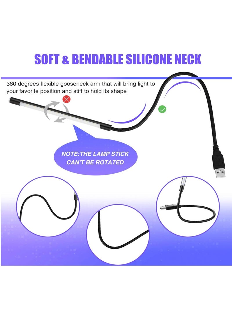 Portable Flexible Ultra Bright Mini LED Light Computer Lamp for PC, Laptop, Notebook USB Power Supply (Pack of 3) - Image 2