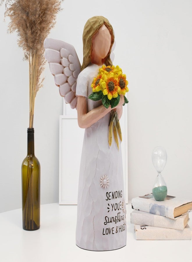 AcowSpt Sunflower Gifts for Women, Sunflower Gift, Gifts for Sunflower Lovers, Sunflower Gifts for Mom, Sunflower Decorations for Home, Sculpted Hand-Painted Figure - Image 4