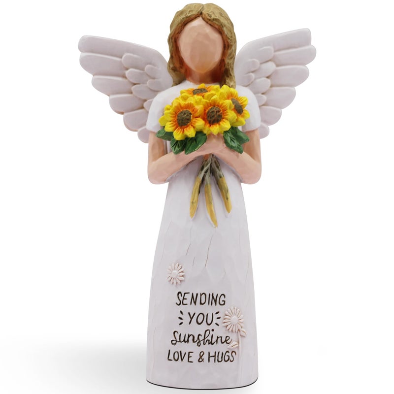 AcowSpt Sunflower Gifts for Women, Sunflower Gift, Gifts for Sunflower Lovers, Sunflower Gifts for Mom, Sunflower Decorations for Home, Sculpted Hand-Painted Figure - Image 1