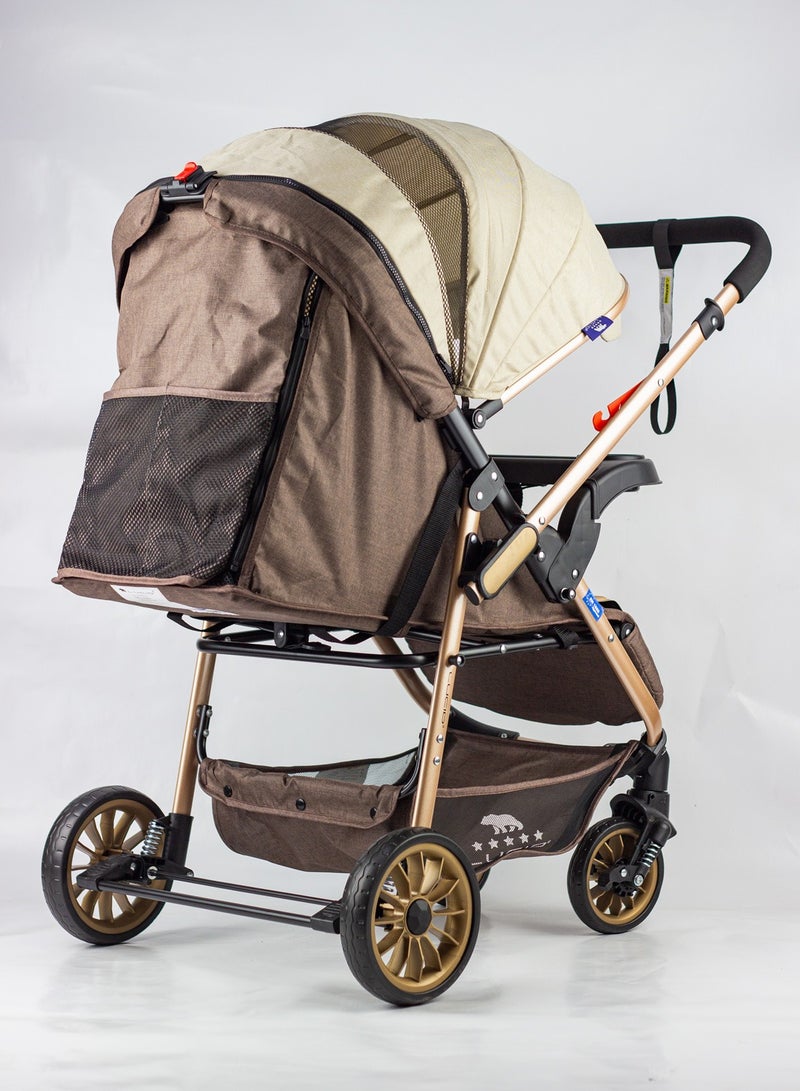 لوسيد سترولر بيبى مزوده ببطانه عاليه الكثافه من البراند لوسيد لون بني موديل - FLIP - Image 4