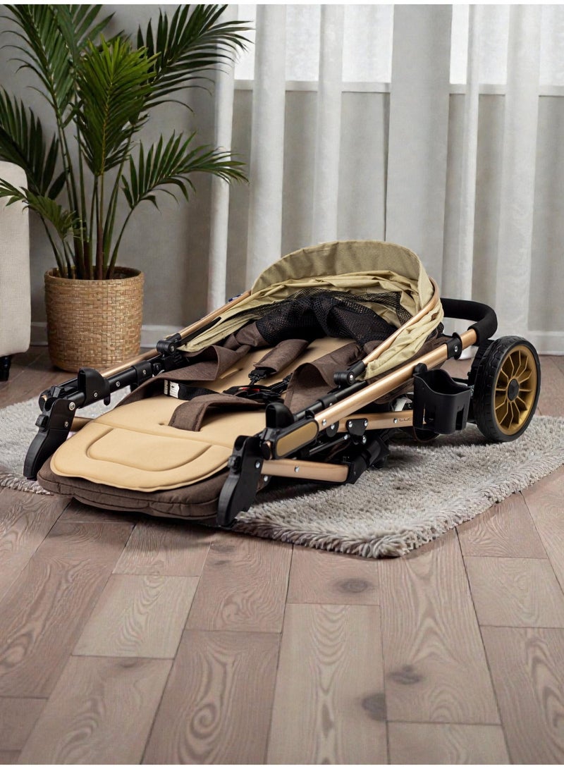 لوسيد سترولر بيبى مزوده ببطانه عاليه الكثافه من البراند لوسيد لون بني موديل - FLIP - Image 3