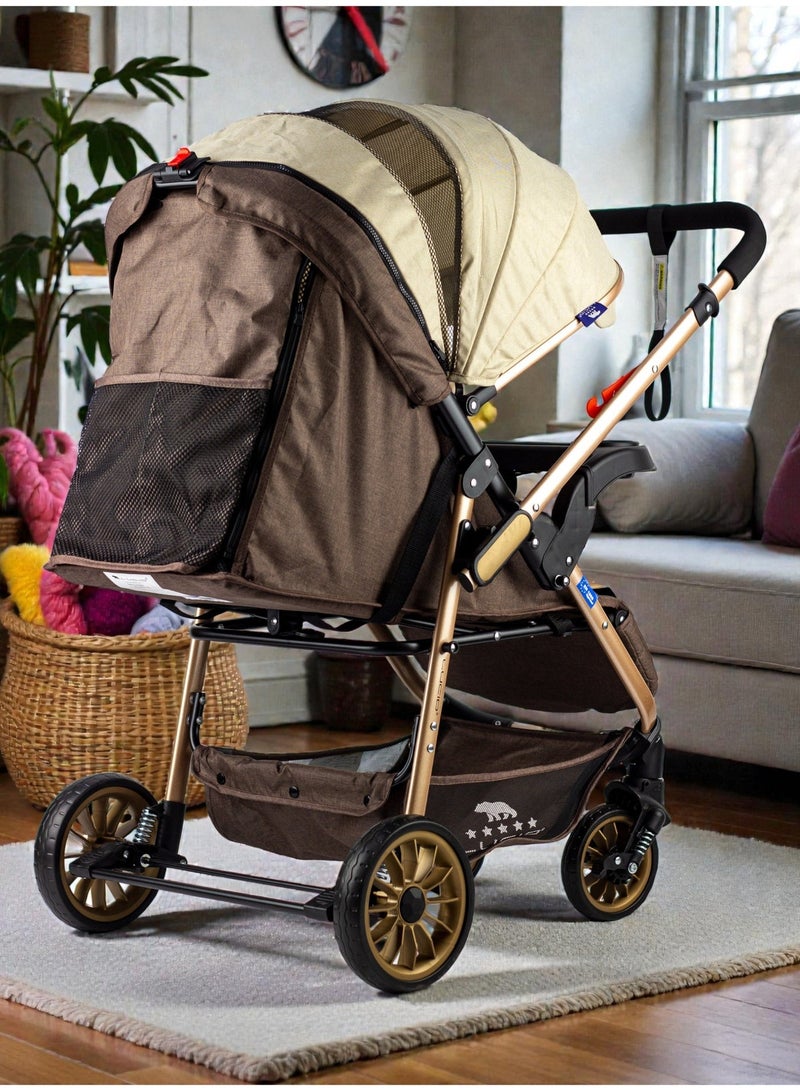 لوسيد سترولر بيبى مزوده ببطانه عاليه الكثافه من البراند لوسيد لون بني موديل - FLIP - Image 2