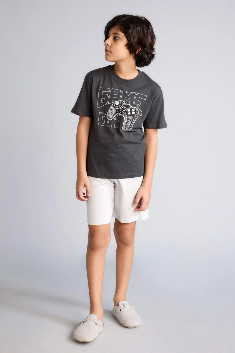 DeFacto Boy 2 piece Regular Fit 100% Cotton Pyjamas Set