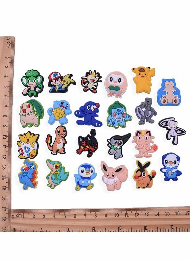 KASTWAVE Shoe Charm for Crocs 50 Pcs Crocs Charms Crocs Pins Shoes Sandals Buckle Party Birthday Gift Charms Bracelet Wristband Decorations for Adult Men Women Kids Random Different - Image 3