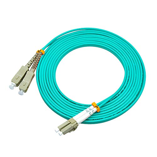 Jeirdus 1Meter 3ft LC to SC Duplex 50/125 10G OM3 Multi-Mode Fiber Optic Cable Jumper Optical Patch Cord LC-SC - Image 3