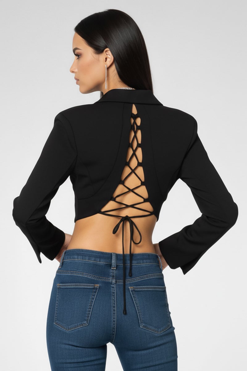 PINKO Women Solid Long Sleeve Top, Black - Image 4