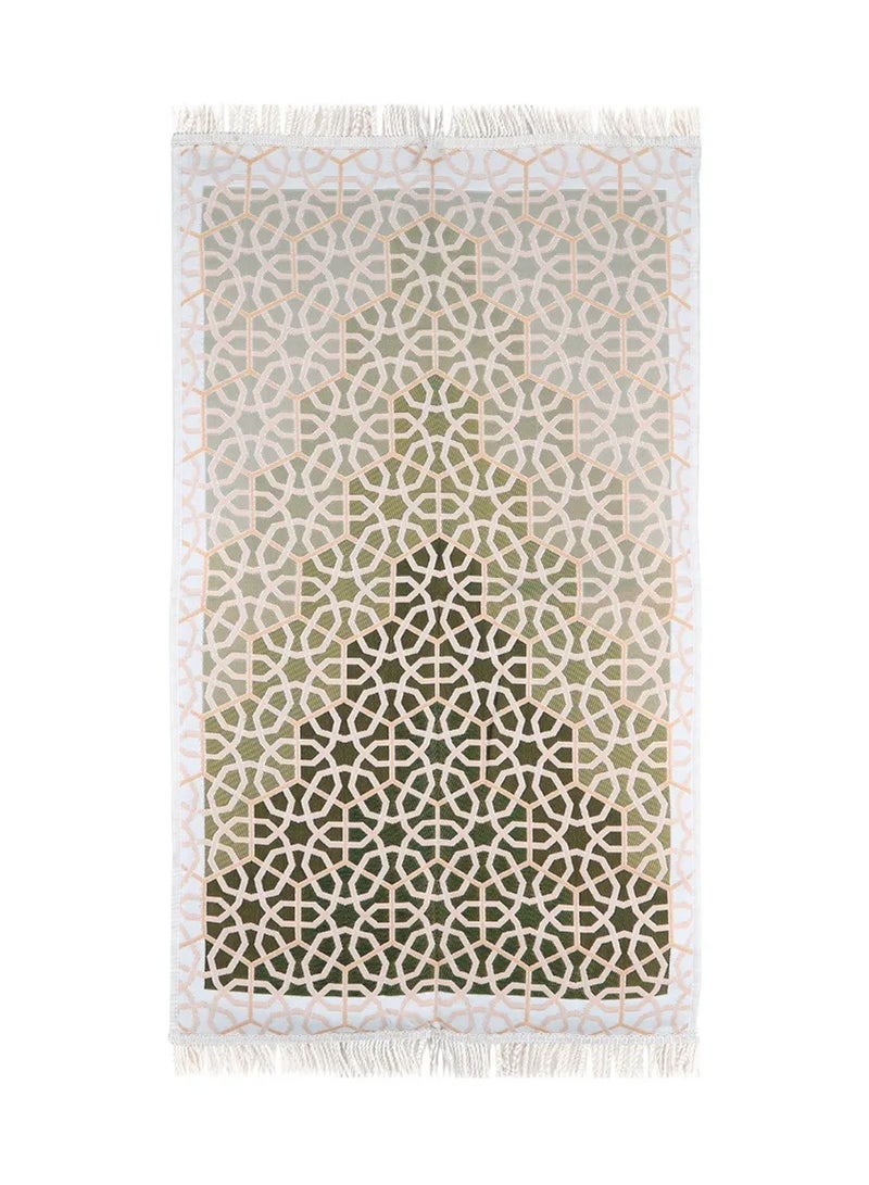 مناسك سجادة صلاة مبطنة من مناسك ماركة محلية رائجة – سجاد مبطنة من البوليستر 100% بتطريز ثلاثي الأبعاد – مع حقيبة حماية بتصميم فاخر وأنيق مناسب للإهداء -  70X120 - Image 1