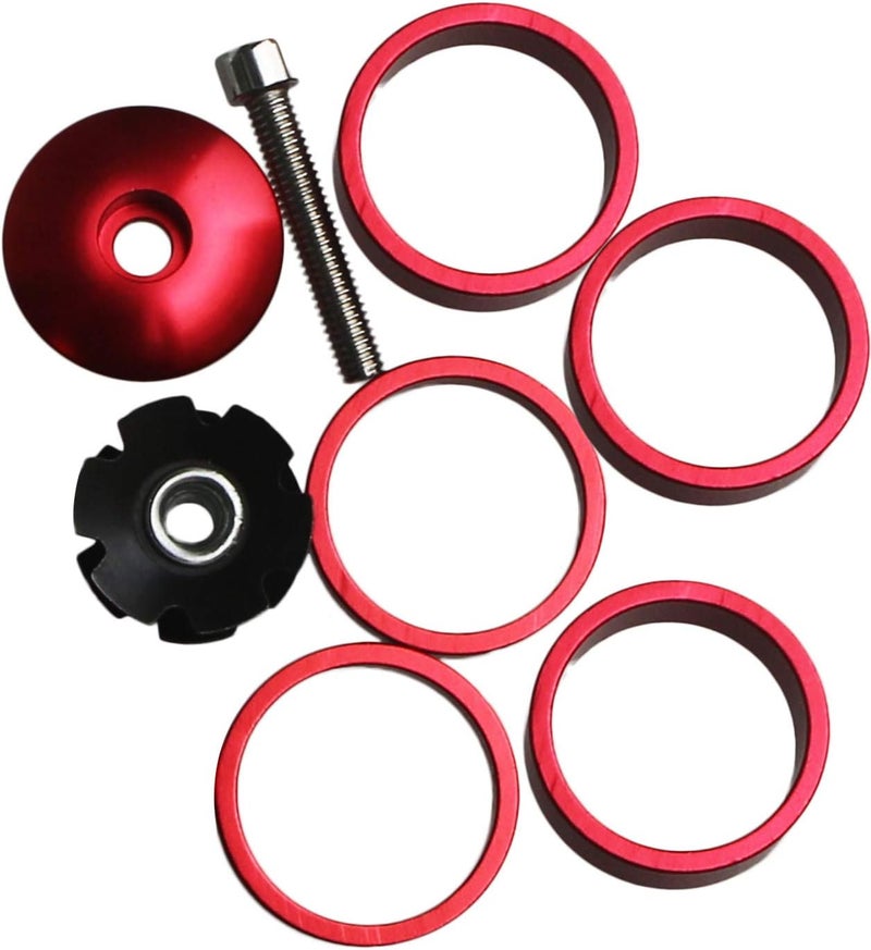 GANOPPER 1 1/8 Inch Headset Spacer with Stem Top Cap,Headset Star Nut Black Red Blue Gold 4 Color - Image 3