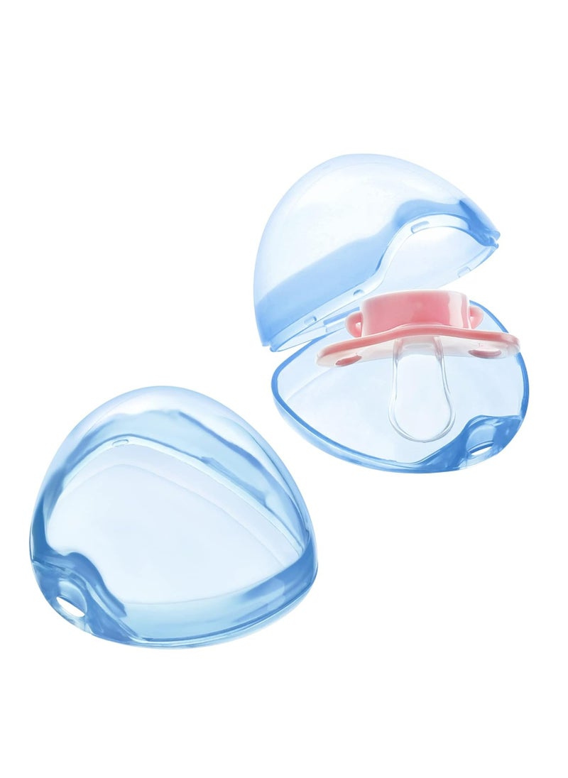 Oasisgalore 6 Pack Pacifier Case, Pacifier Holder Case, Pacifier Container for Travel, Transparent Blue,  - Image 2