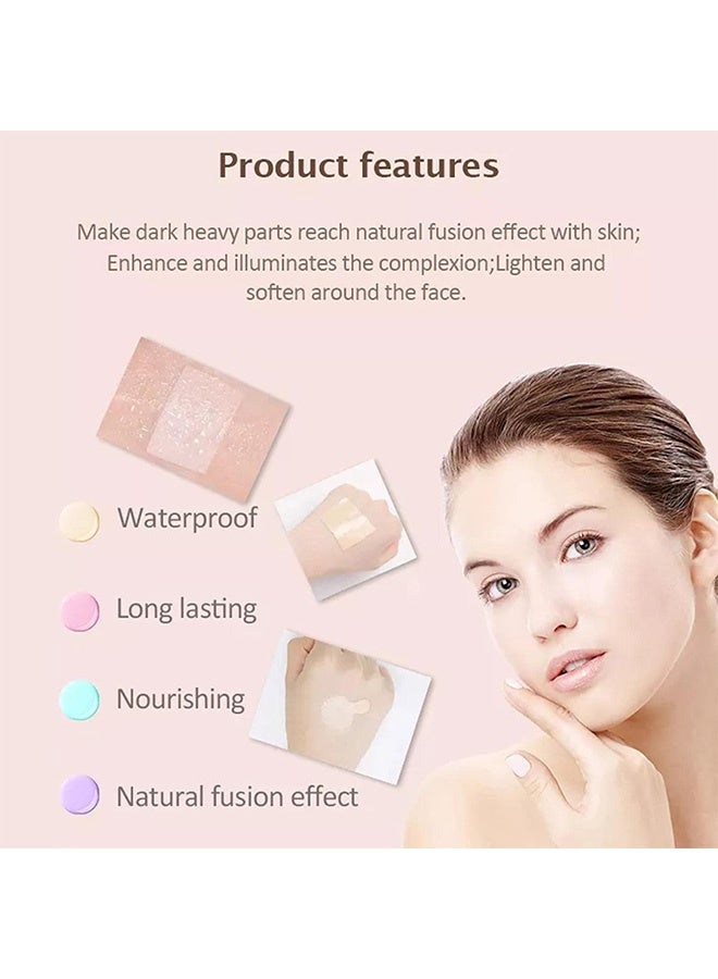 Sweet Mint Tri-Color Concealer Make Up Foundation for Dark Skin - Full Coverage Cover Spots Acne Marks Highlight Contours - Waterproof Long Lasting Palette - Image 5