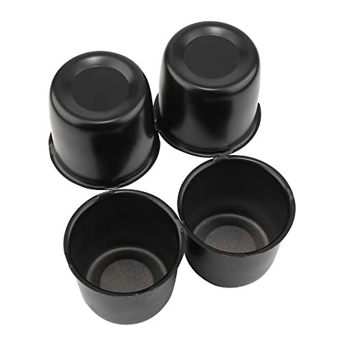 Rheedal 4Pcs 3.31inch Trailer Wheel Center Caps Push Through 3.31" Bore 2.99" Tall for Truck SUV RV Wheel Rim, Matt Black Wheel Cover - Image 2